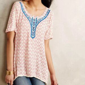 Holding Horses Aron Tunic Top Size S Bohemian Shabby Chic Embroidered Prairie